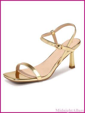 Kitten Heels Square Open Toe Heeled Sandals Dress Shoes
